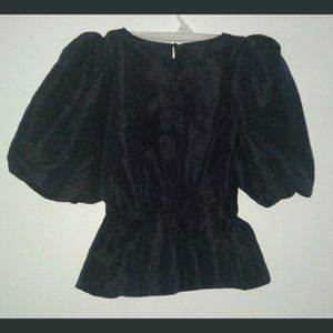 H&M Black Puff Sleeve Blouse